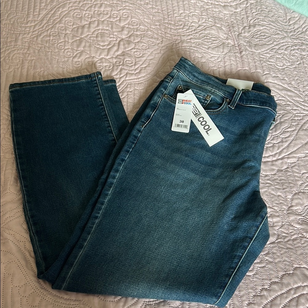 32 Degrees Blue Slim Straight Sweatpant Jeans Classic Denim